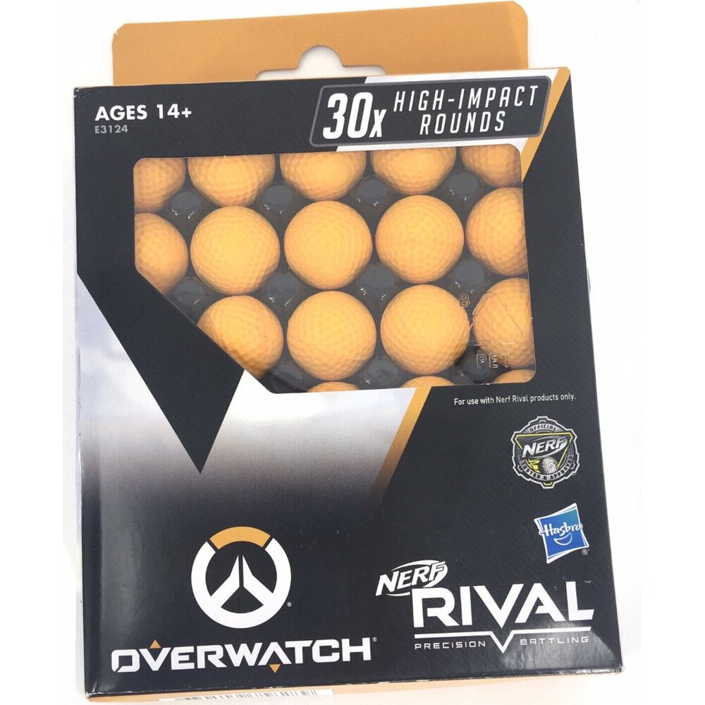 NERF Rival Overwatch Blaster Balls 30x High Impact Rounds Refill Ammo Pack NEW
